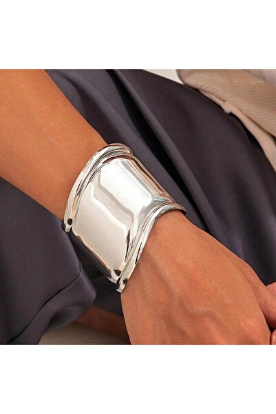 Pursehuit Brățară argintie, lată, formă ondulată, Celia C9