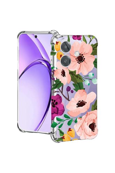 bestcase Carcasă spate antișoc pentru Oppo A60 5G / A40 / A40M, flori pastela...