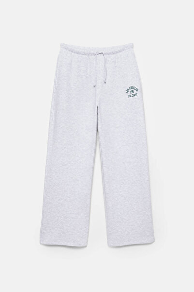 Pull & Bear Grey varsity tracksuit bottoms