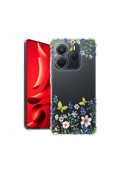 bestcase Αντικραδασμική θήκη πίσω για Xiaomi Redmi Note 14 4G, Λουλούδια πετα...