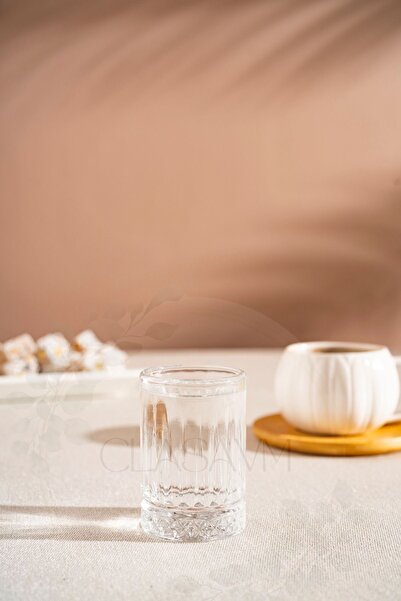 ORTAKÖY CENNETİ Elysia Premium 6 Adet Kahve Yanı Su Bardağı