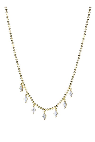 Klips Concept Zircon Stone String Ball Chain Necklace