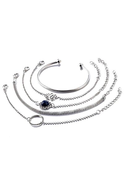 Pursehuit Set de 5 brățări argintii, Towa C1