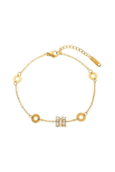 Pursehuit Brățară aurie, realizată din oțel inoxidabil, suflată cu aur de 18k...