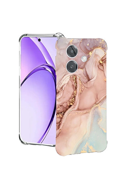 bestcase Carcasă spate antișoc pentru Oppo A60 5G / A40 / A40M, marmură roz, ...