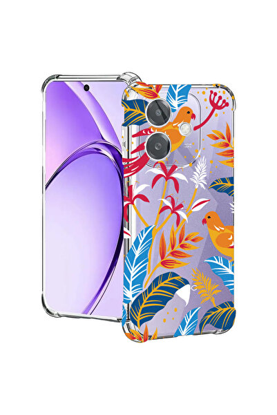 bestcase Carcasă spate antișoc pentru Oppo A60 5G / A40 / A40M, păsări colora...