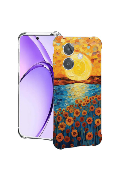 bestcase Carcasă spate antișoc pentru Oppo A60 5G / A40 / A40M, pictură floar...