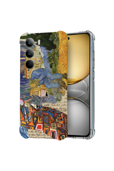 bestcase Carcasă spate antișoc pentru Realme 14x 5G, stil Van Gogh, 1988297 A...