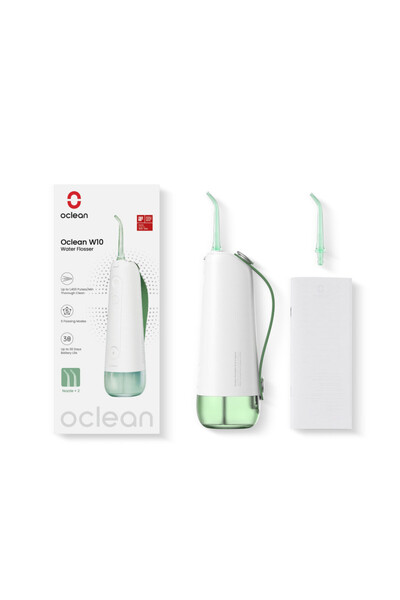 Oclean Irigator dentar W10, 5 moduri, 2 duze, 200 ml, 1400 impulsuri pe minut...
