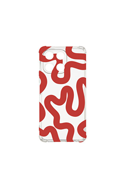 bestcase Carcasă spate antișoc pentru Honor 200 Smart, linie abstractă roșie,...