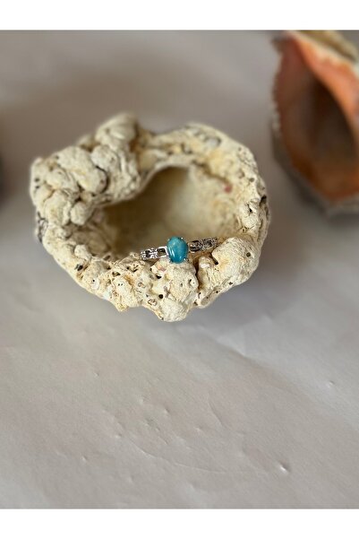 Taş-Mir Apatit Taşı Doğal Taş Ayarlamalı Yüzük