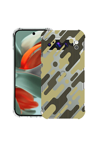 bestcase Carcasă spate antișoc pentru Google Pixel 9 Pro XL, camuflaj verde, ...