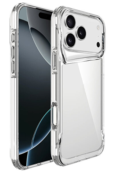 Nezih Case Apple iPhone 17 Pro Max Uyumlu Kamera Yükseltili Darbe Emici Şeffa...