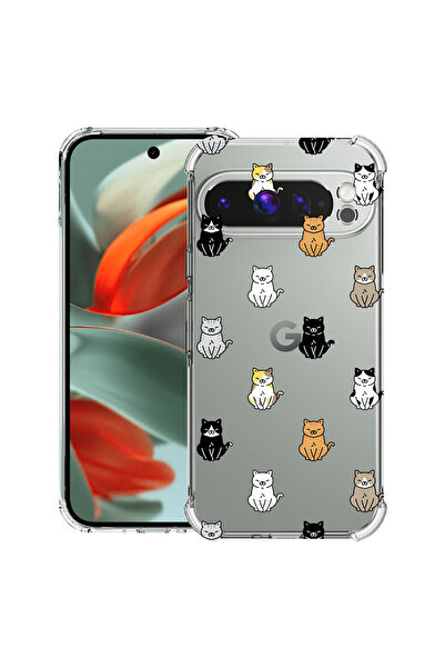 bestcase Carcasă spate antișoc pentru Google Pixel 9 Pro XL, model pisică, 19...