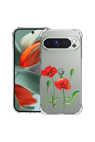 bestcase Carcasă spate antișoc pentru Google Pixel 9 Pro XL, culoarea macului roșu, 1946015 AS 643