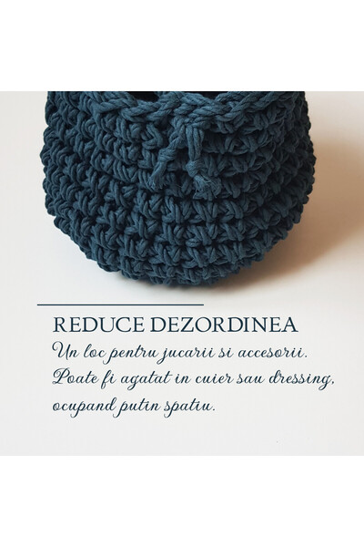 Blanosic Cosulet de agatat pentru jucarii animale de companie, Blanosic, Lucrat manual, Albastru paun, 20 cm