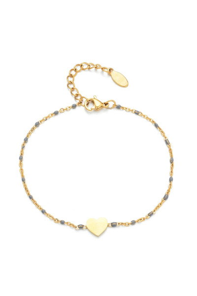 Pursehuit Brățară aurie, din oțel inoxidabil, suflată cu aur de 18k, cu mărge...