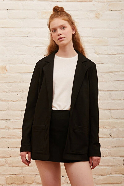 PROTO SUIT Çift Cepli Önü Açık Blazer Ceket