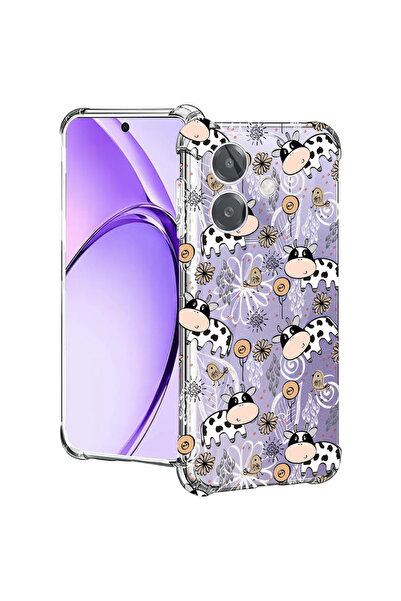 bestcase Carcasă spate antișoc pentru Oppo A60 5G / A40 / A40M, model vacă, 2...