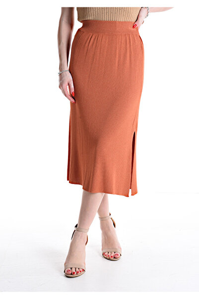 OEM Fustă midi cu elastic și crep