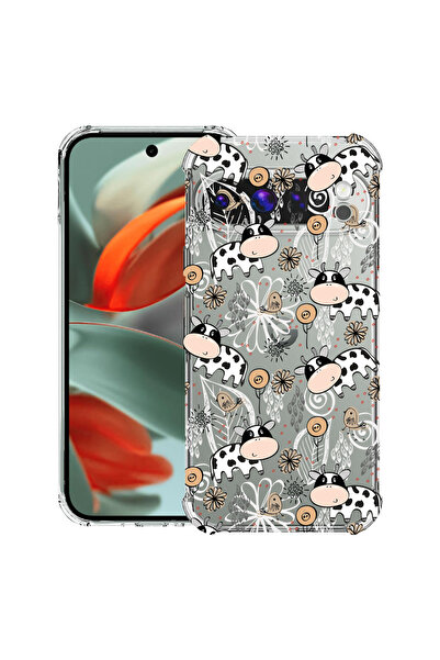 bestcase Carcasă spate antișoc pentru Google Pixel 9 Pro XL, model vacă, 1946...