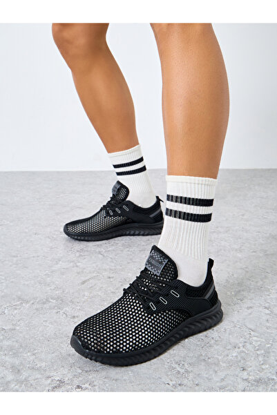 Take Two By Styli Textured Lace Up Sneakers