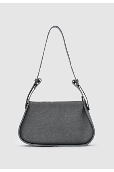 LEVA Füme renk süet el ve omuz çantası
