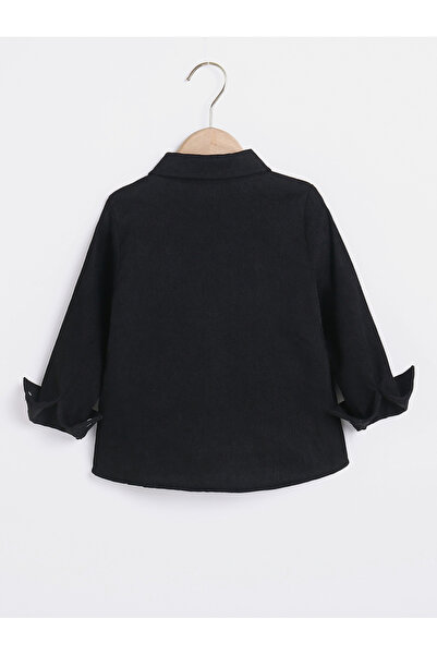 Take Two By Styli Boys Black Corduroy Shirt with Buttons