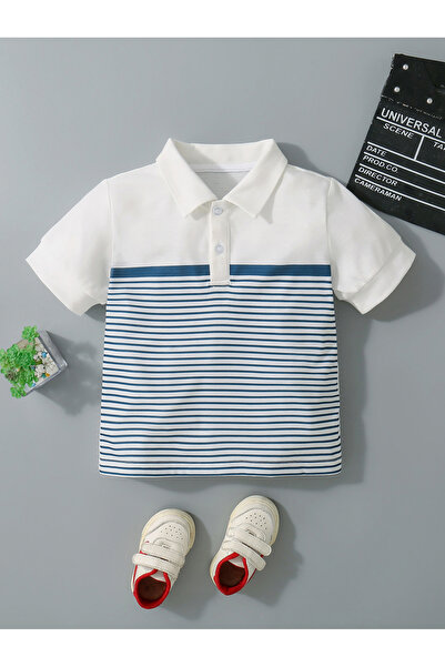 Take Two By Styli Boys Striped Polo T-Shirt