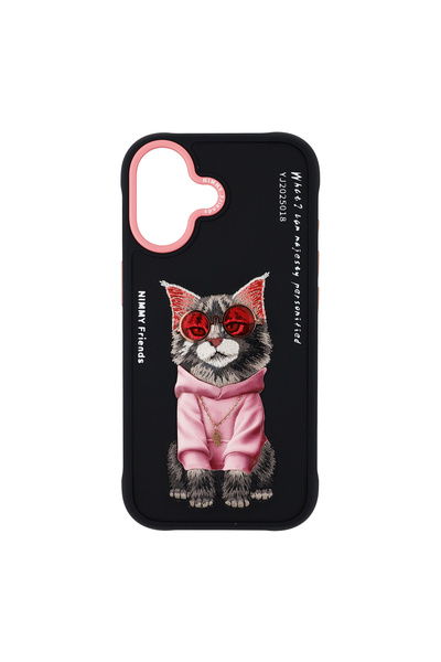 Nimmy iPhone 17 Uyumlu | 3D Gerçek Nakış İşlemeli Zincir ve Gözlük Detaylı Ma...