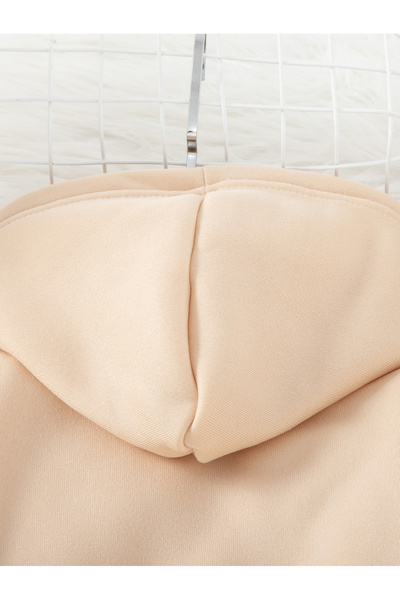 Take Two By Styli Beige Embossed Detail Hoodie and Joggers Set