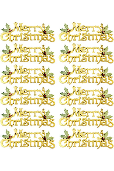 OEM Decorațiuni pentru ușă „Crăciun fericit” - set de 12 piese