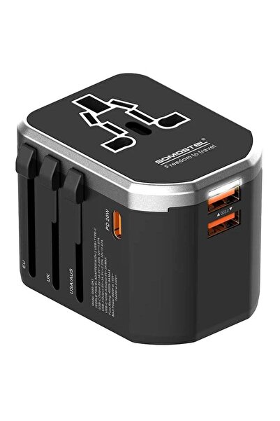 Somostel محول سفر عالمي للشحن السريع SMS-Q43 بقوة 20 واط