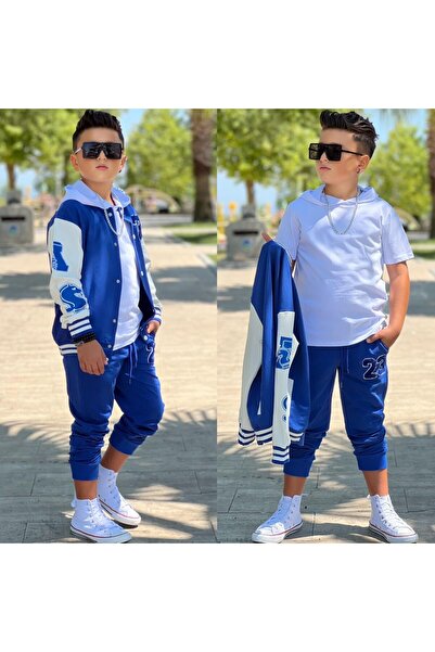 Bisahane طقم سترة جامعية للأولاد