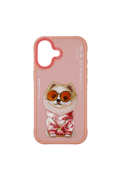 Nimmy iPhone 17 Uyumlu | 3D Gerçek Nakış İşlemeli Zincir ve Gözlük Detaylı Po...