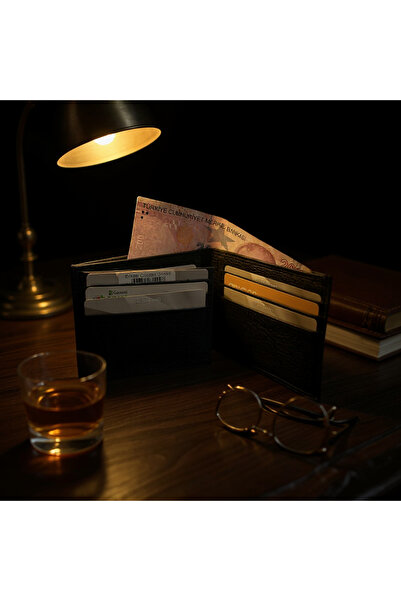 BY NAPPA Men's Genuine Leather Wallet 01499 Black