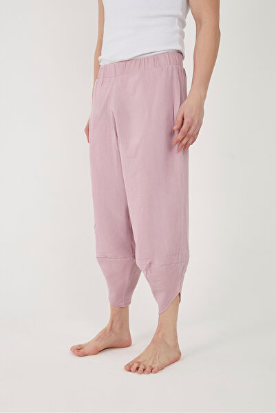 RELAXL Set de 2 tricouri casual și pantaloni largi din 100% bumbac din țesătură Şile, culoare liliac