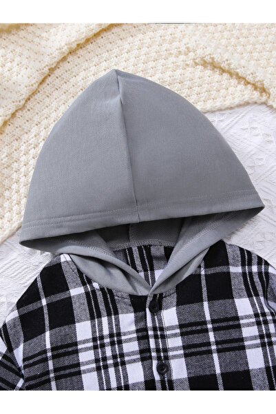 Take Two By Styli Boys Grey Checkered Shirt and Joggers Set