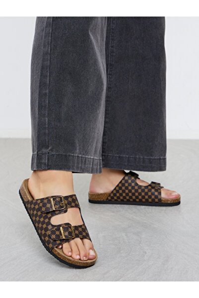 Take Two By Styli Buckle Detail Slip-On Sandals
