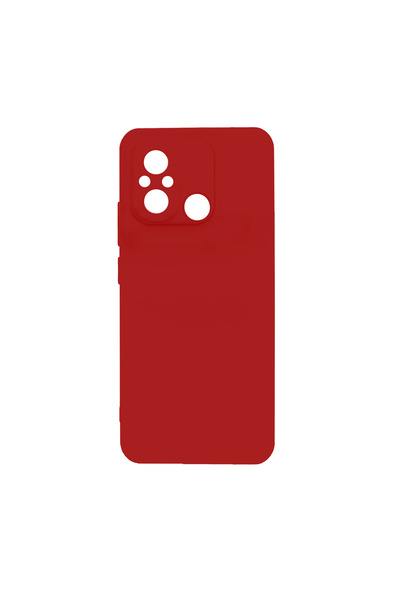 zore Redmi 12C Case Omsy Bias Tape Silicone - Red