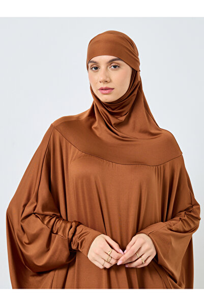 Take Two By Styli Solid Batwing Sleeve Hooded Abaya