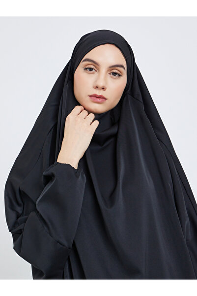Take Two By Styli Black Batwing Sleeve Hooded Abaya