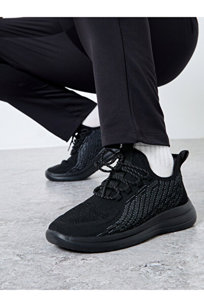 Take Two By Styli Textured Lace Up Sneakers