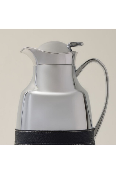 Dallaty Steel vacuum flask leather beige 1L