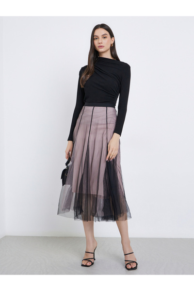 Take Two By Styli Women Solid Ruched Detail Asymmetric Neck Top