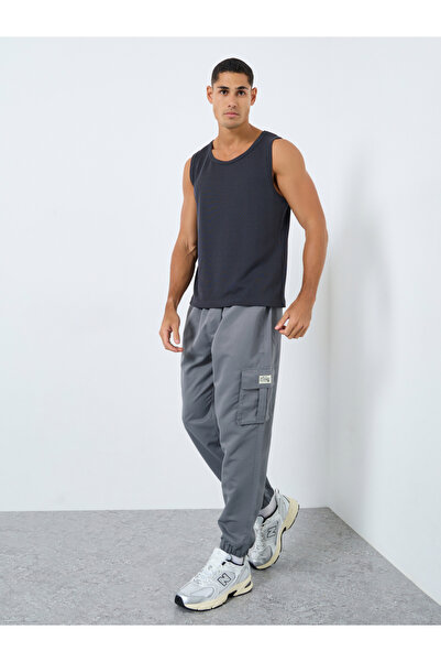 Take Two By Styli Solid Relaxed Fit Cargo Pants with Drawstring