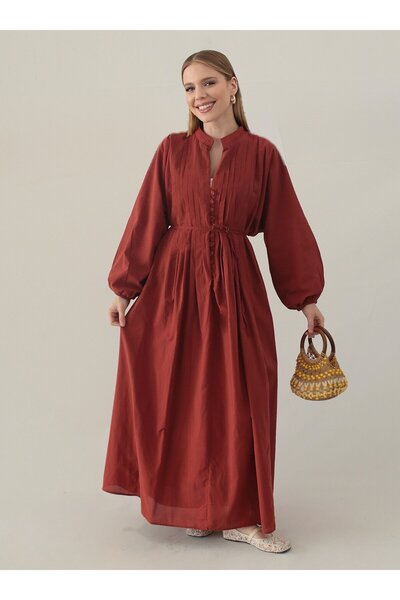 MRS. POLEEN Buttoned Hijab Dress - Tile - Mrs Poleen