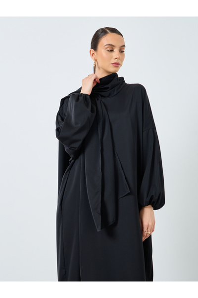 Take Two By Styli Solid Long Sleeve Hooded Pocket Detail Abaya
