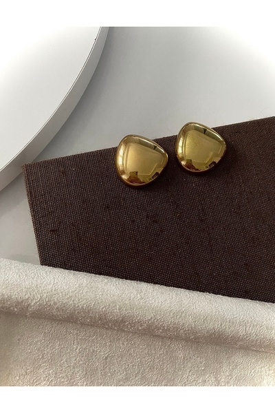 Vi store Çelik Oval Top Küpe