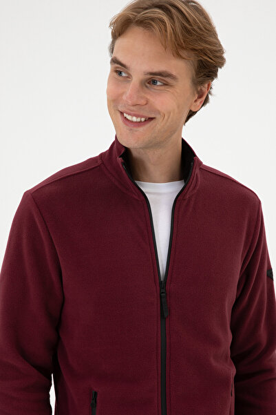 U.S. Polo Assn. Erkek Bordo Örme Hırka 50313779-VR177